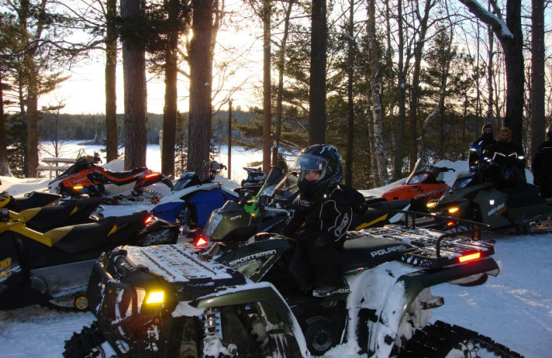 Snowmobiling at Buckhorn Resort.