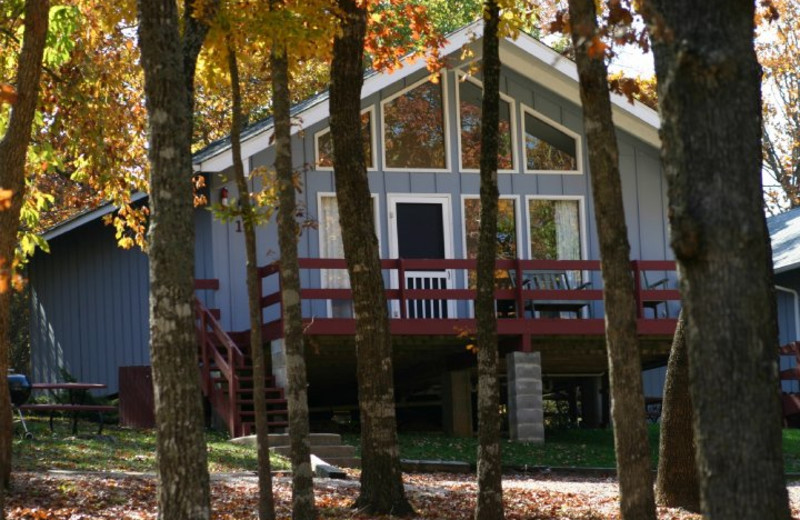 Cabin exterior at Indian Trails Resort.