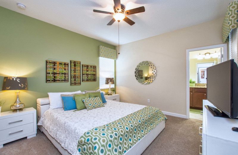 Rental bedroom at Vacation Pool Homes.