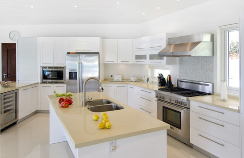 Villa kitchen at Island Properties Luxury Rentals.