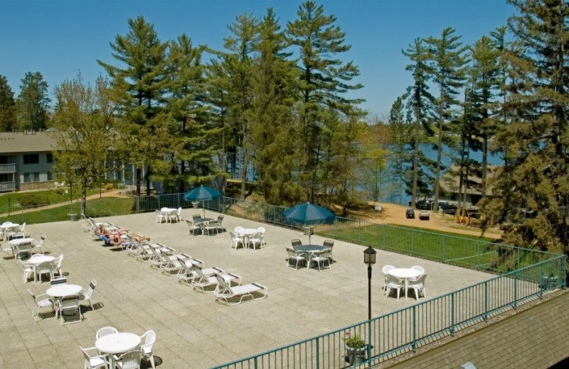 Patio view at The Beacons of Minocqua.