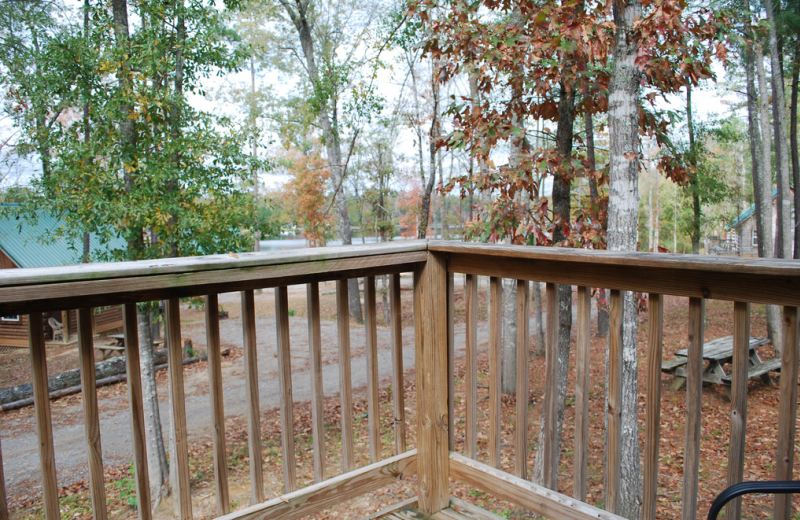 View from deck at Yogi on the Lake.