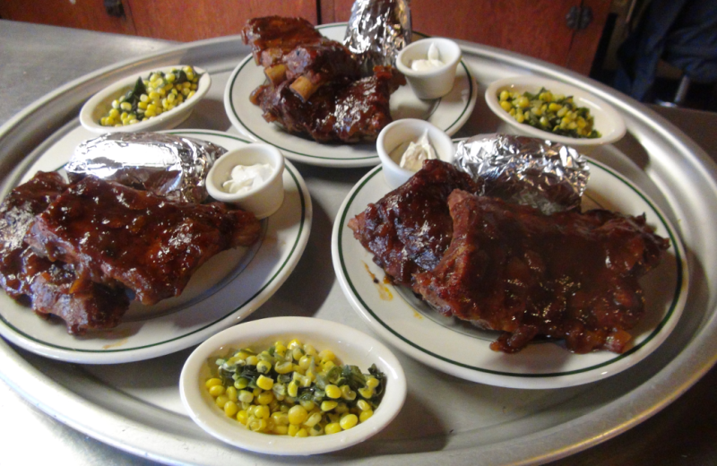 Dining at Loon Lake Lodge.