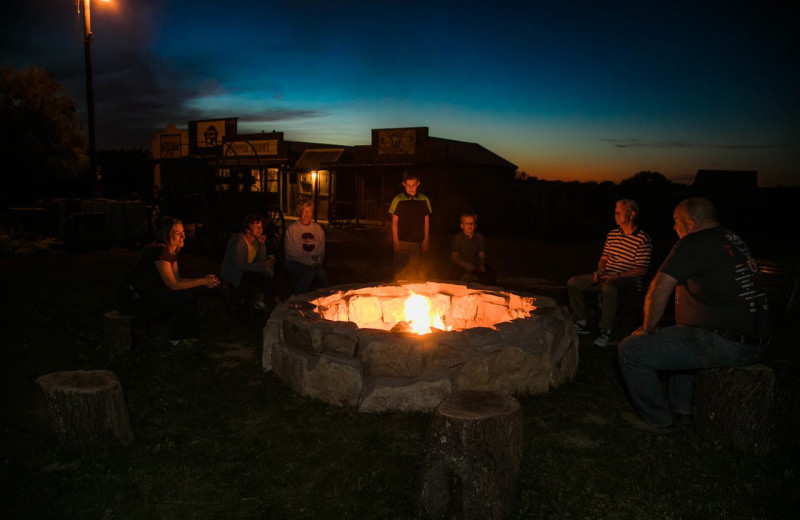 Bonfire at Hideaway Ranch & Retreat.