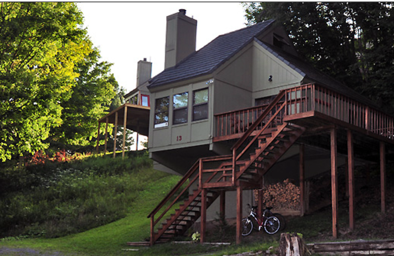 Cabin exterior at Black Bear Resort Rentals.