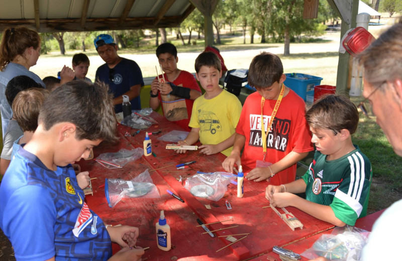 Woodworking at Camp Balcones Spring.