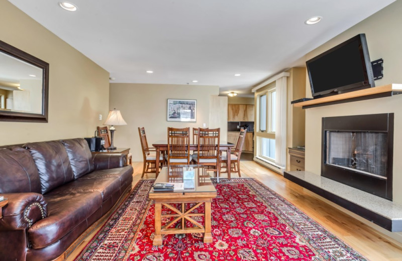 Rental living room at Canyon Services Vacation Rentals.