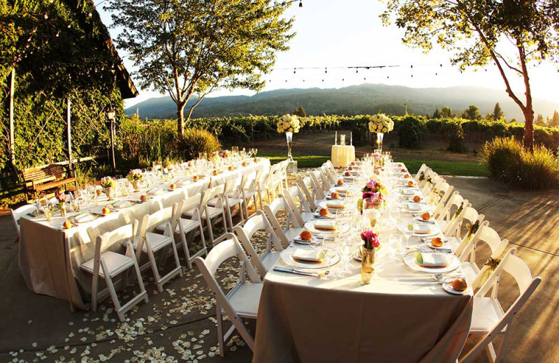 Wedding reception at Harvest Inn by Charlie Palmer.