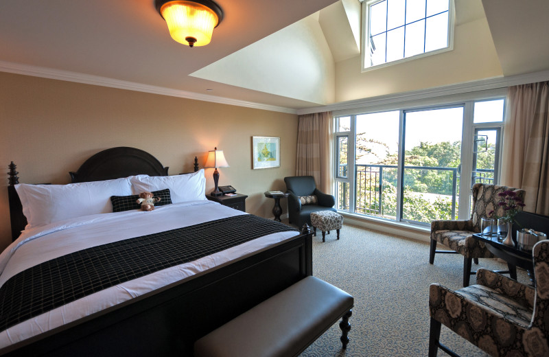 Guest room at Oak Bay Beach Hotel.