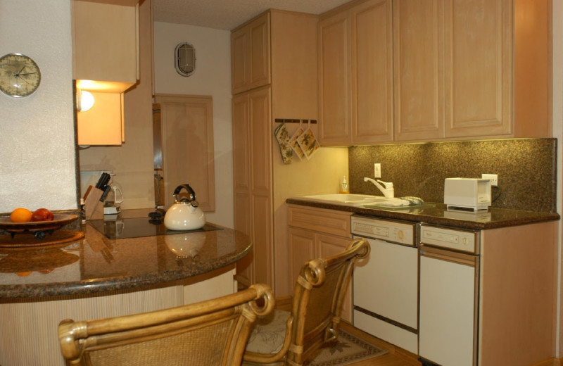 Vacation rental kitchen at Island Sands Resort.