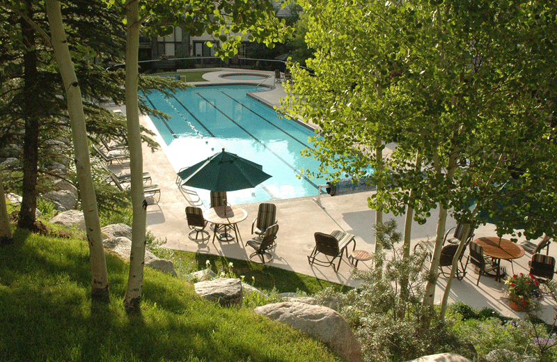 Outdoor pool at East West Resorts Beaver Creek.