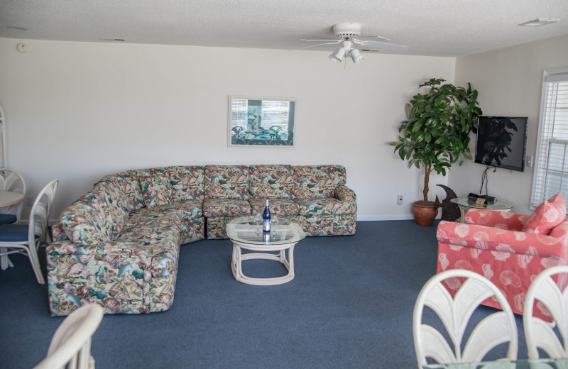 Rental living room at The Winds Resort Beach Club.