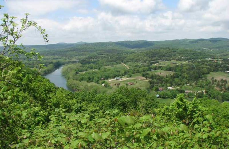 View at Can-U-Canoe Riverview Cabins.