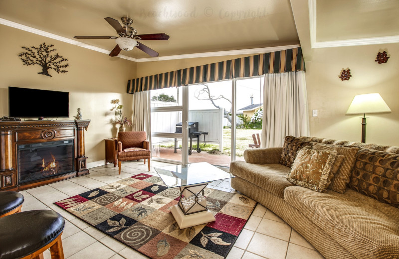 Guest living room at Beachwood Resort Condos.