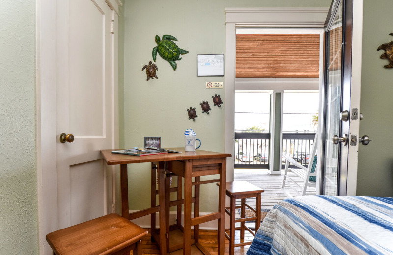 Guest room at Carolina Beach Inn.