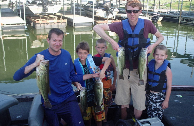 Fishing with family at Big Bear Resort.