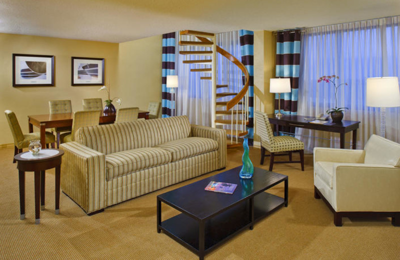 Guest room at Sheraton Miami Airport Hotel.