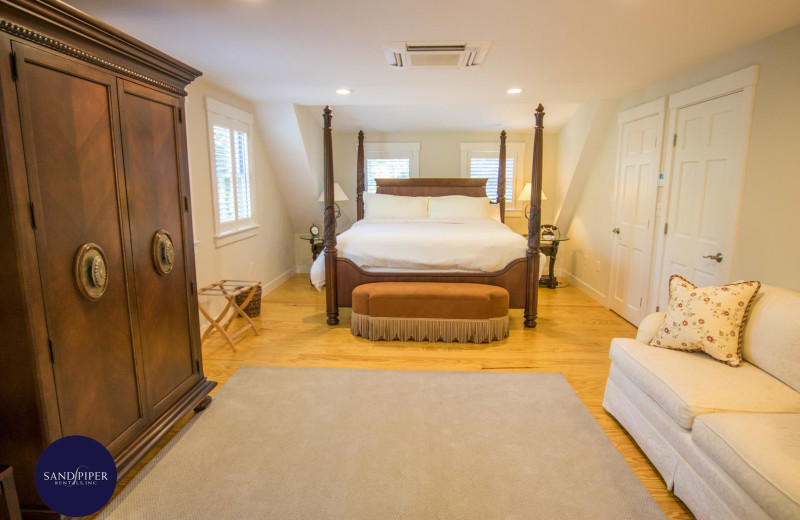 Rental bedroom at Sandpiper Rentals.