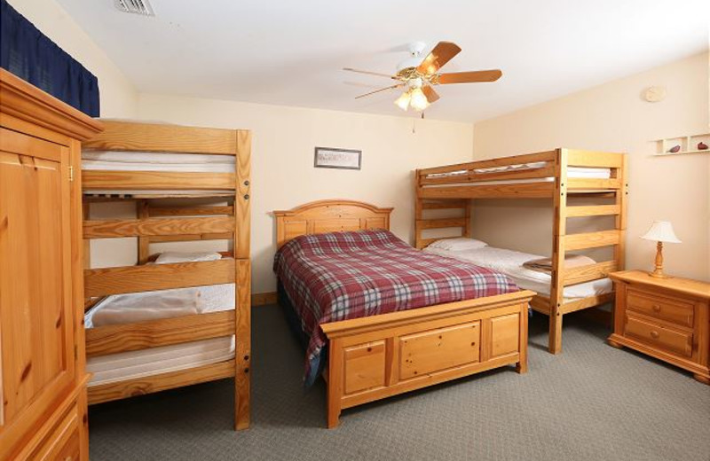 Rental bedroom at Smoky Mountain Resort Lodging and Conference Center.