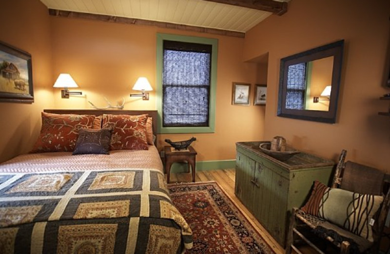 Farmhouse bedroom at Cottonwood Meadow Lodge.
