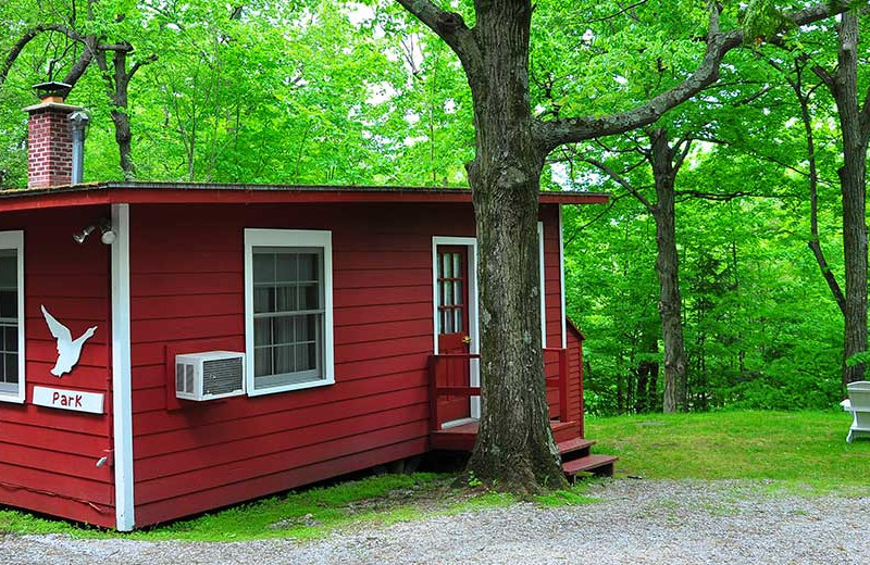 Cabin exterior at Tyler Place Family Resort.