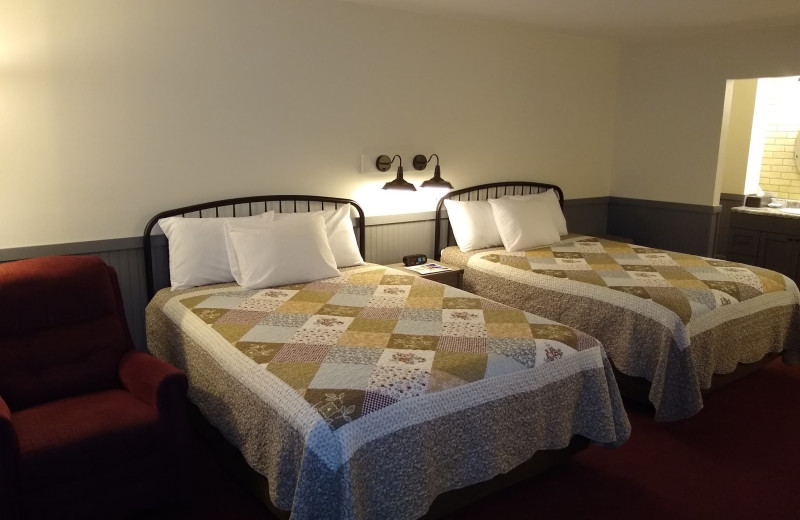 Guest room at Northwoods Motel.