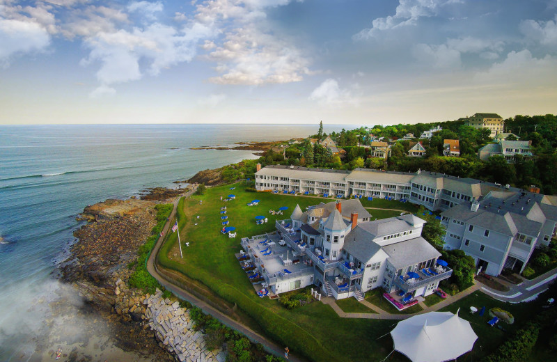 Aerial view of Beachmere Inn.