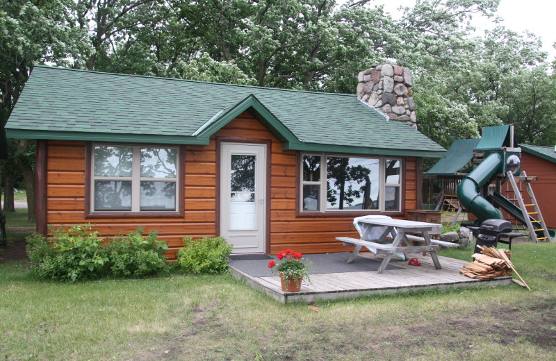 Cabin exterior at The Lodge on Otter Tail Lake.