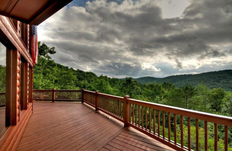 Rental deck at Nevaeh Cabin Rentals.