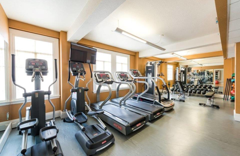 Fitness room at The Sofia Hotel.