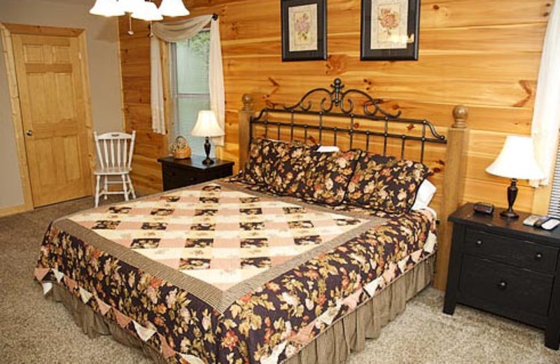 Vacation Rental Bedroom at Volunteer Cabin Rentals