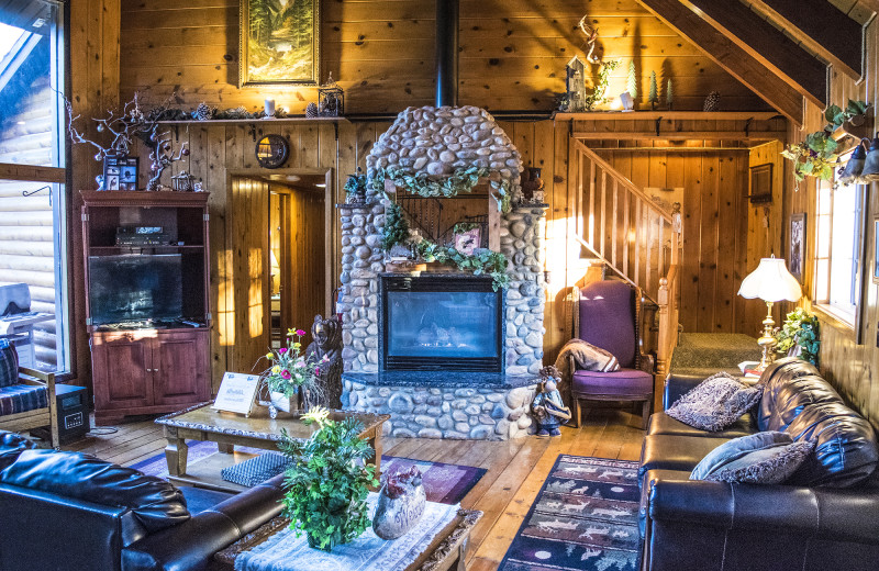 Living room at Alpine Forest Lodge.