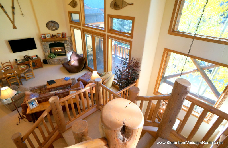 Rental living room at Steamboat Vacation Rentals.