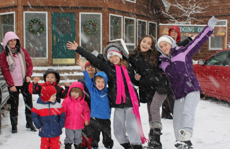 Family at Big Powderhorn Lodging.