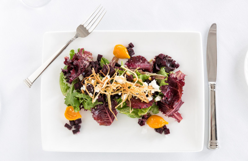 Salad at Boothbay Harbor Oceanside Golf Resort.