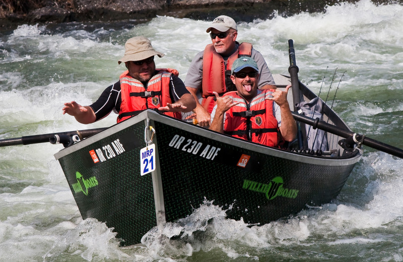 Boating at Morrison's Rogue River Lodge.