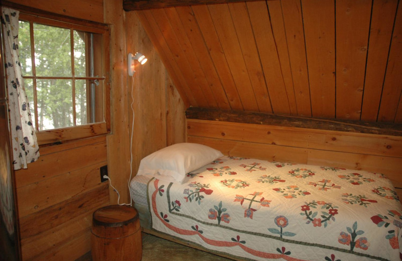 Cabin bed at Heston's Lodge.