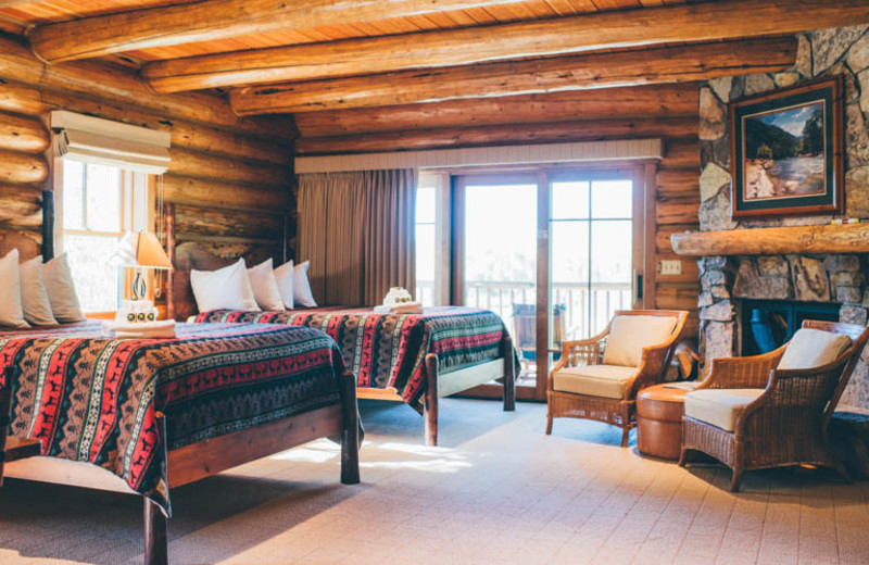Guest room at South Fork Lodge.