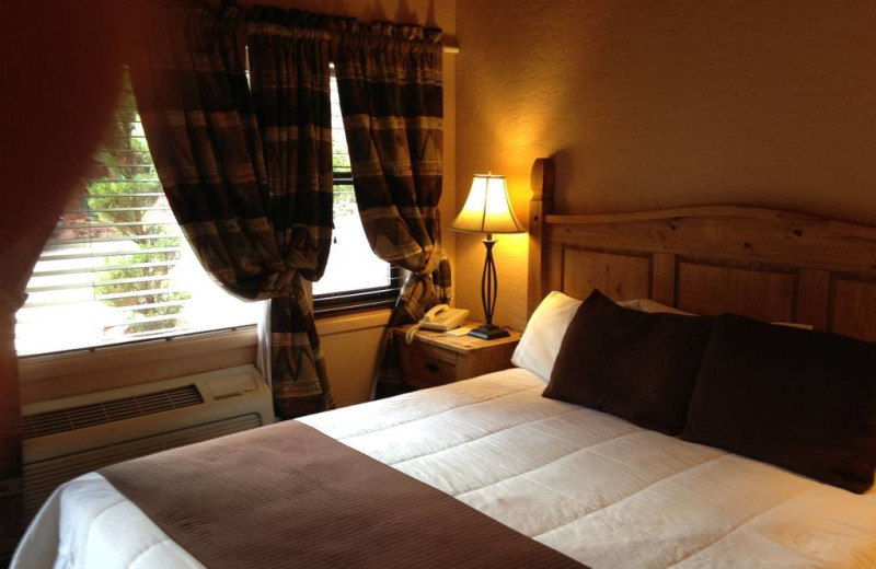 Guest bedroom at Old Creek Resort.