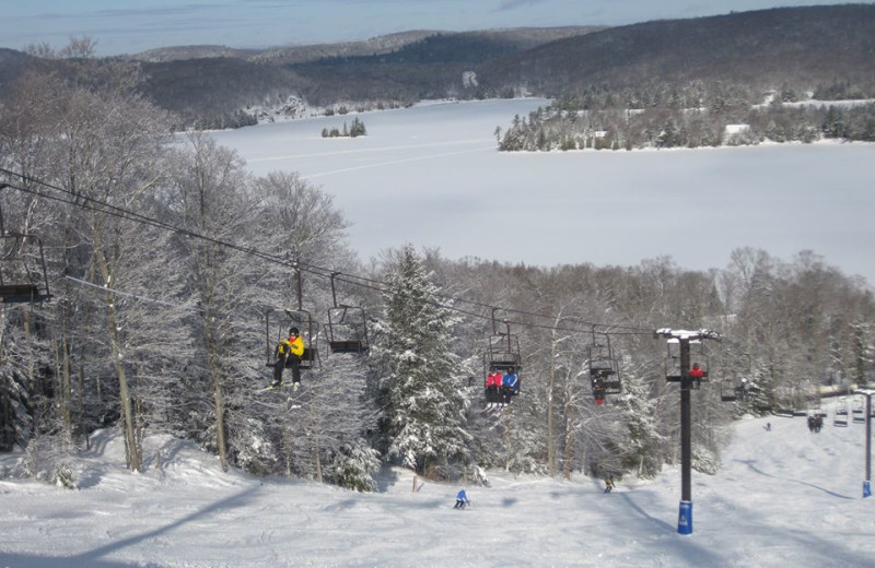 Skiing near Sandy Lane Resort.