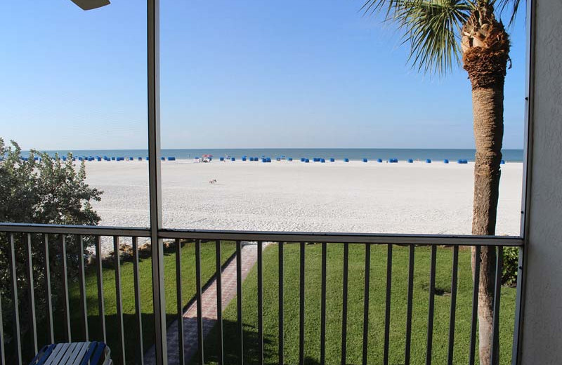 Balcony view at Gulfview Manor Resort.