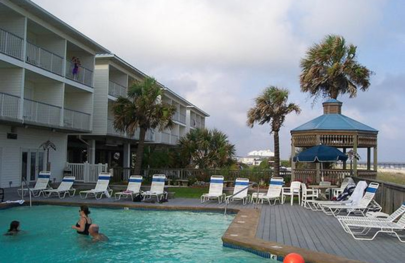 Pool view at Ocean Isle Inn.