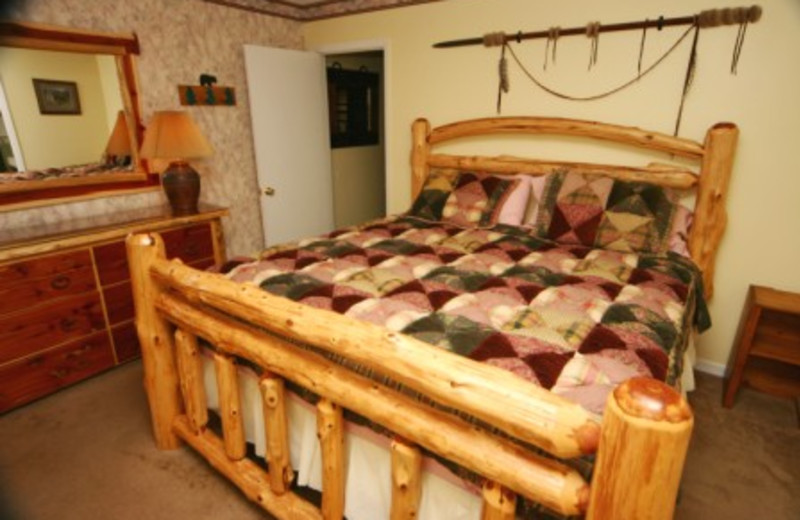 King Bedroom at Baskins Creek Cabin Rentals 