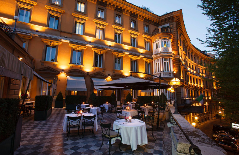 Patio at Hotel Majestic.