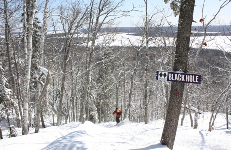 Skiing at Aqua Log Cabin Resort.