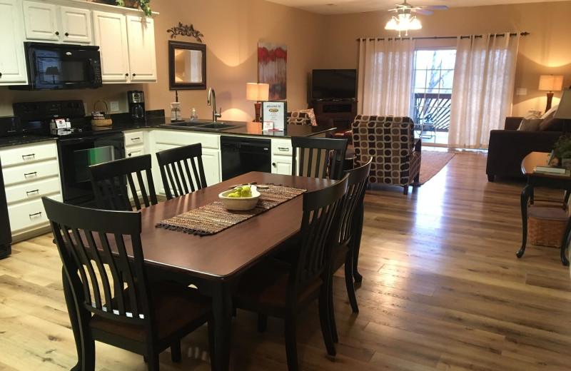 Guest kitchen at Vickery Resort On Table Rock Lake.