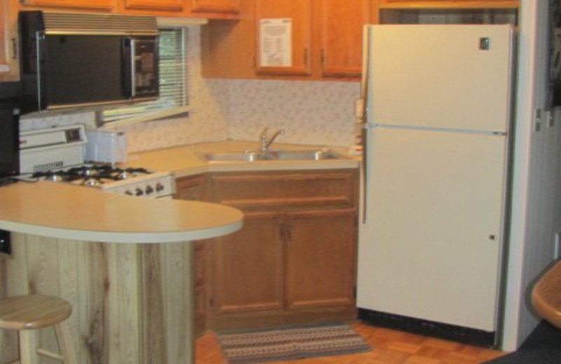 Cabin Kitchen at Baraboo Hills Campground