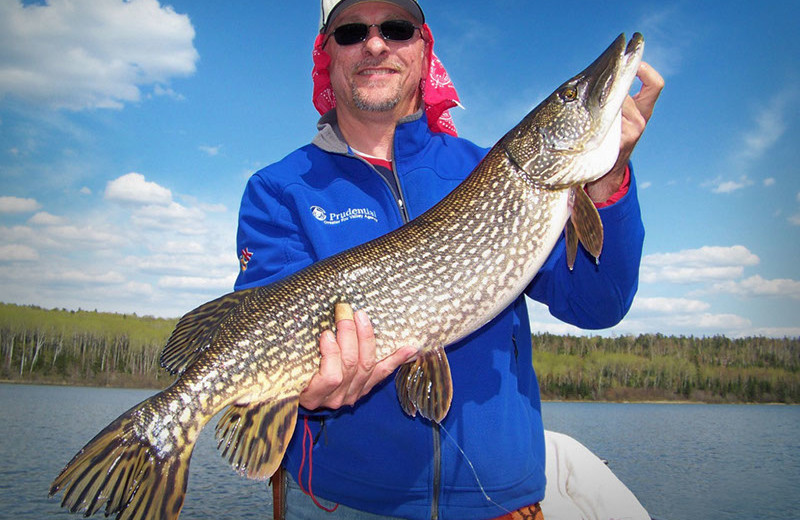 Fishing at Rough Rock Lodge.