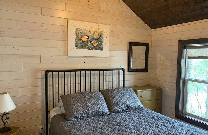 Cabin bedroom at Lakeland Rental Management.