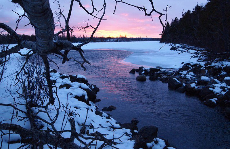Beautiful sunset view at Heston's Lodge .